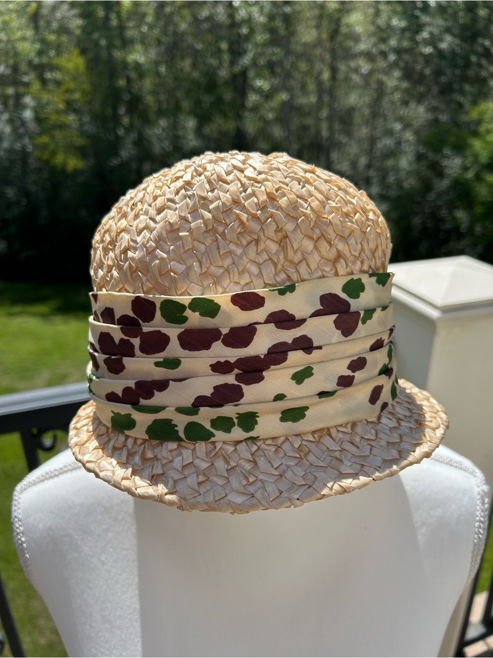 Vintage Woven Straw Dale Kelly Custom Design Hat